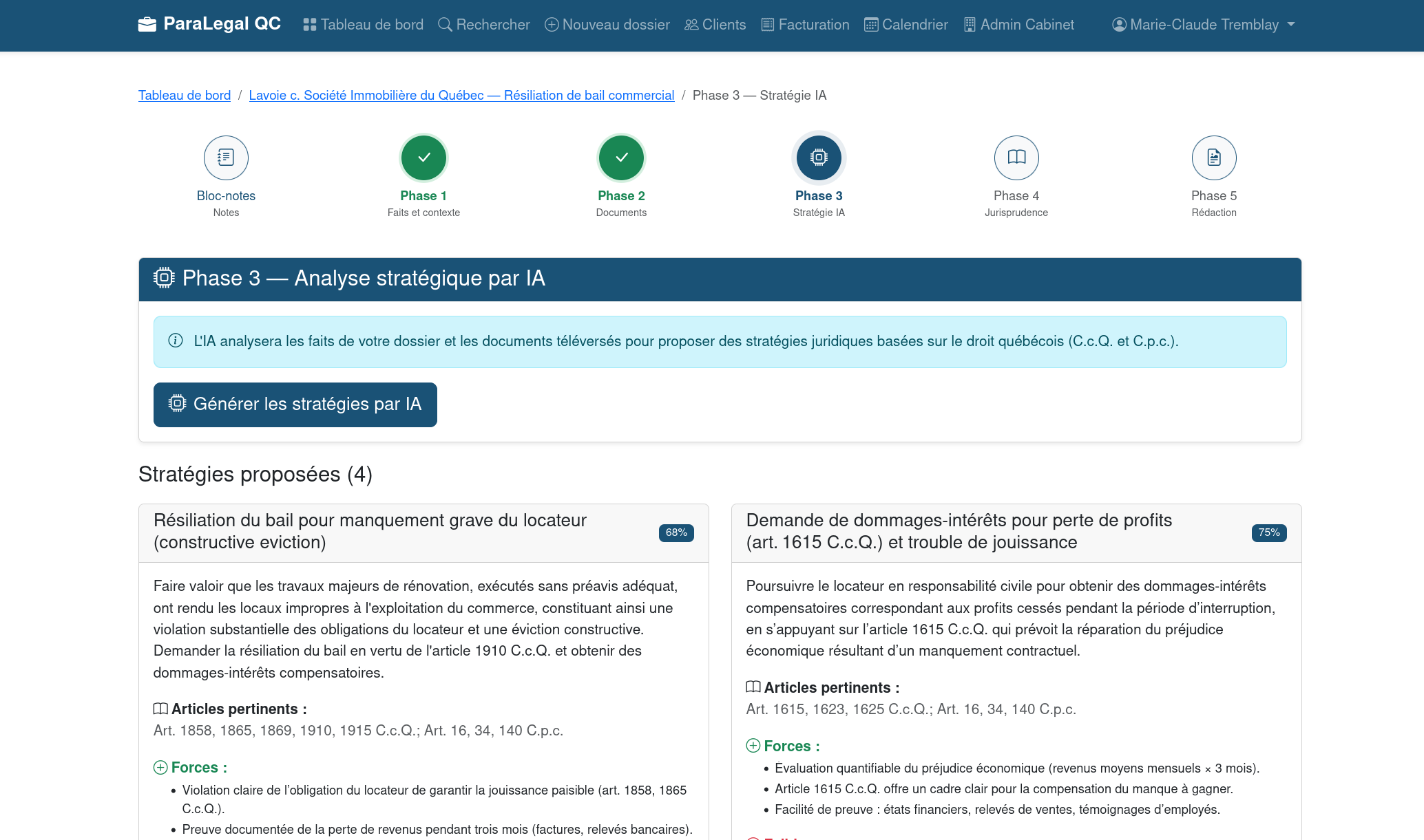 Capture d'écran — Outils propulsés par l'IA